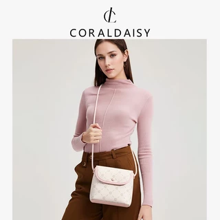CORALDAISY 2025 ใหม่ กระเป๋าสะพายข้างสุดน่ารัก กระเป๋าผู้หญิง สายสะพายไหล่ยาว กระเป๋าทรงถังใบเล็ก