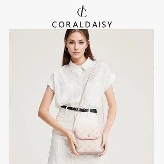 CORALDAISY 2025 ใหม่ กระเป๋าสะพายข้างสุดน่ารัก กระเป๋าผู้หญิง สายสะพายไหล่ยาว กระเป๋าทรงถังใบเล็ก
