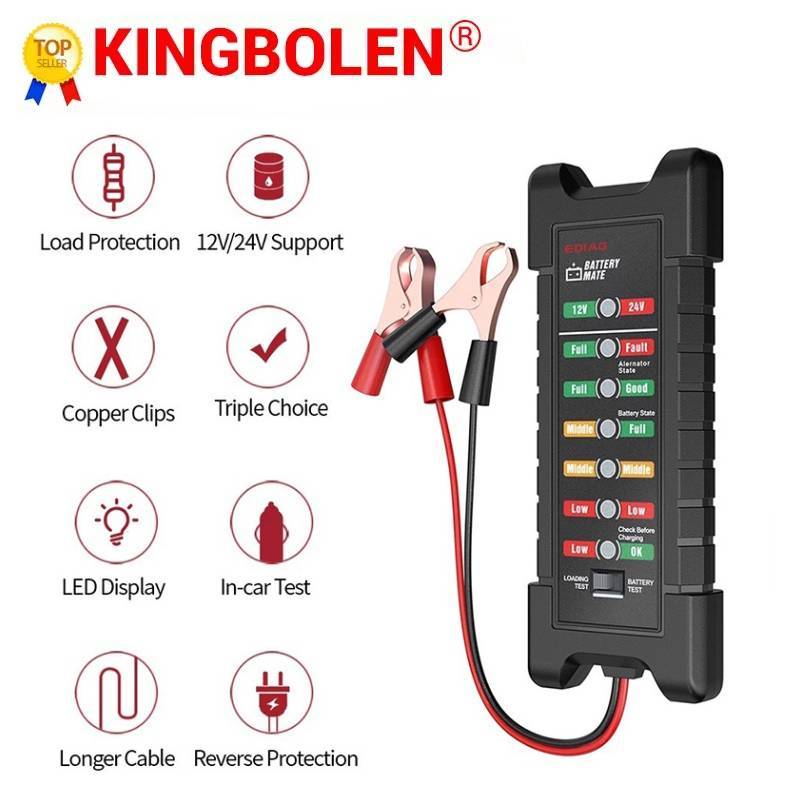 【Same Day Delivery】KINGBOLEN- EDAIG BM310 Car Digital Alternator/Battery Tester Auto Checker Alterna
