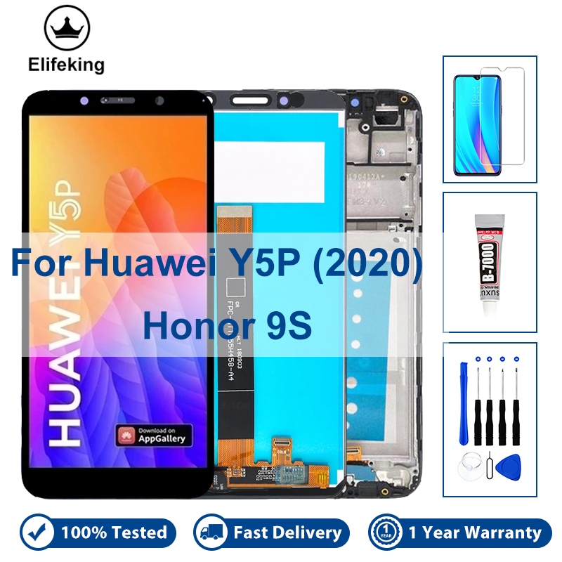 5.45 LCD สําหรับ Huawei Y5P (2020) DRA-LX9 Honor 9S จอแสดงผล LCD Touch Screen Digitizer DUA-LX9 เปลี