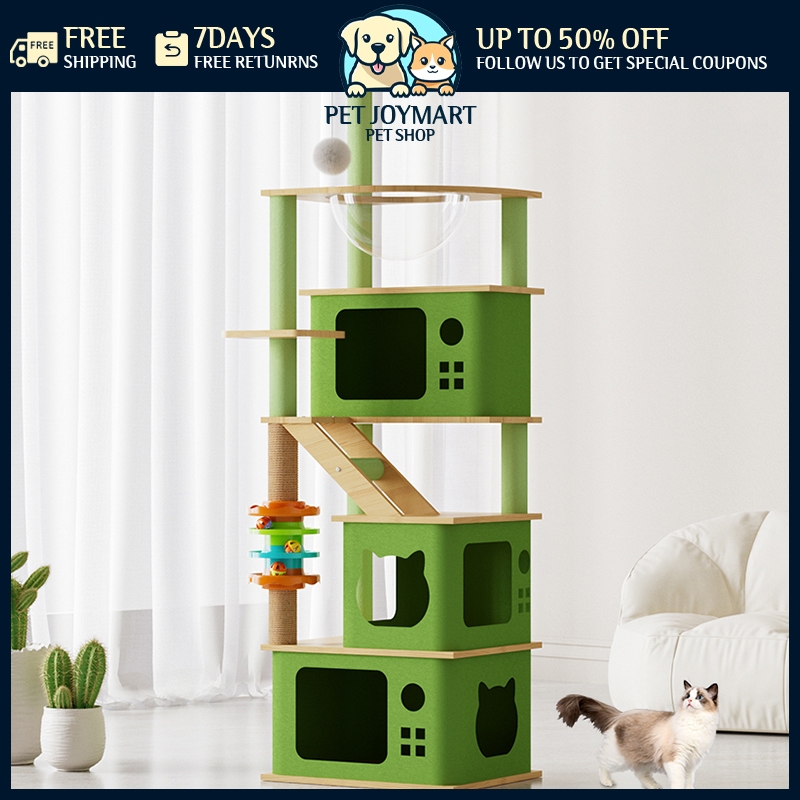 คอนโดแมว บ้านแมว Cat Tower Cat Climbing Frame Cat Stand House Game Tower Cat Apartment สําหรับแมว