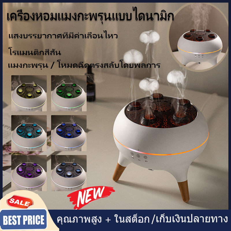 【จัดส่งท้องถิ่น】ใหม่หลายสเปรย์แม่เครื่องอโรมาเดสก์ทอปที่บ้านวัดหมอกควันแหวนที่มีสีสันเปลวไฟกลิ่นหอมเครื่องของขวัญ