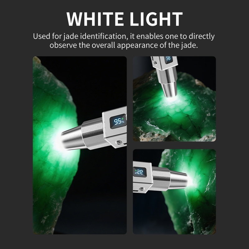 SmilingShark SD5412 ไฟฉาย led มืออาชีพ สำหรับการประเมินเครื่องประดับหยก แสงสีเหลือง/ขาว/ม่วง 4 โหมด typec ชาร์จไฟได้ สำหรับการตรวจสอบธนบัตรการระบุสมบัติ — صورة 2