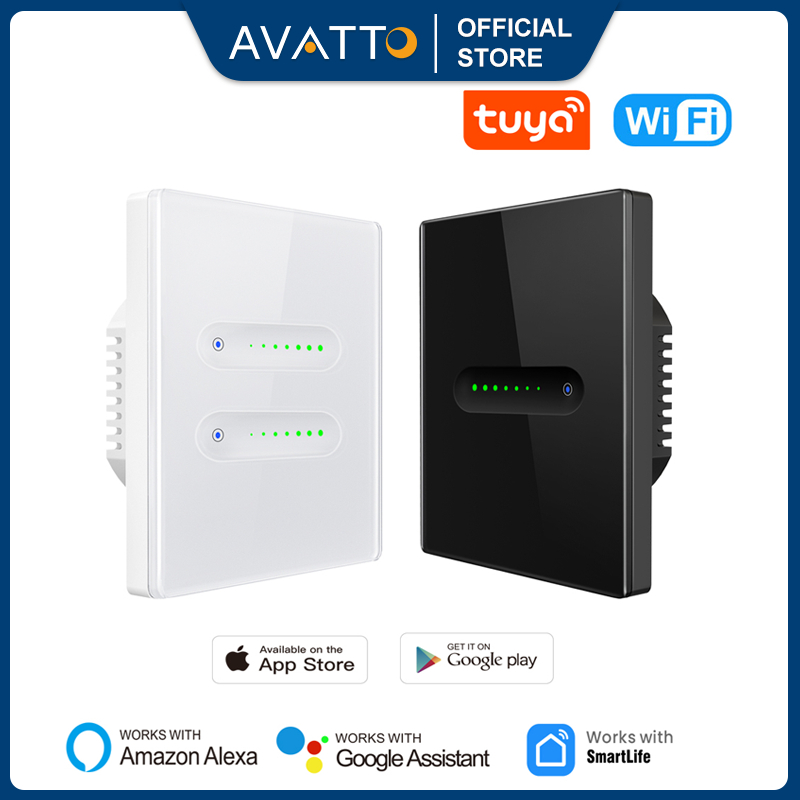 AVATTO สมาร์ท Dimming สวิทช์ Tuya WiFi สมาร์ท Dimming แผงสวิตช์เลื่อนการหายใจ 1% - 100% Stepless Dim