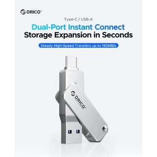 ORICO 2 In 1 USB แฟลชไดรฟ์ 32G 64GB โลหะความเร็วสูง Type-C U Stick สําหรับ SmartPhone MacBook (EB05)
