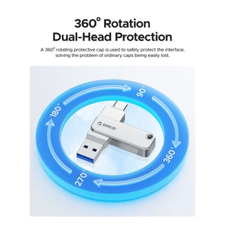ORICO 2 In 1 USB แฟลชไดรฟ์ 32G 64GB โลหะความเร็วสูง Type-C U Stick สําหรับ SmartPhone MacBook (EB05)