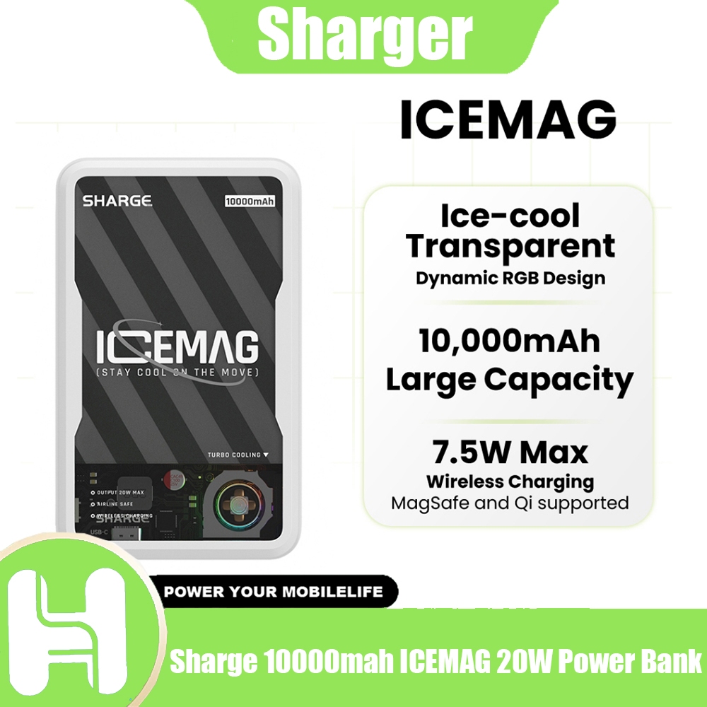 Sharge 10000mah Worlds 1st Power Bank พร้อม Active Cooling
