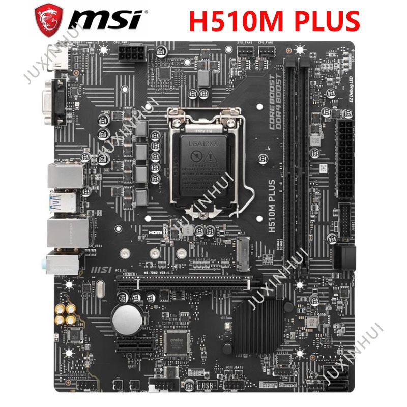 มือสองMSI H510M PLUS H510M PLUS V3 V2 เมนบอร์ดรองรับ CPU รุ่น 10-11 พร้อมอินเทอร์เฟซ M.2 LGA1200 HDM