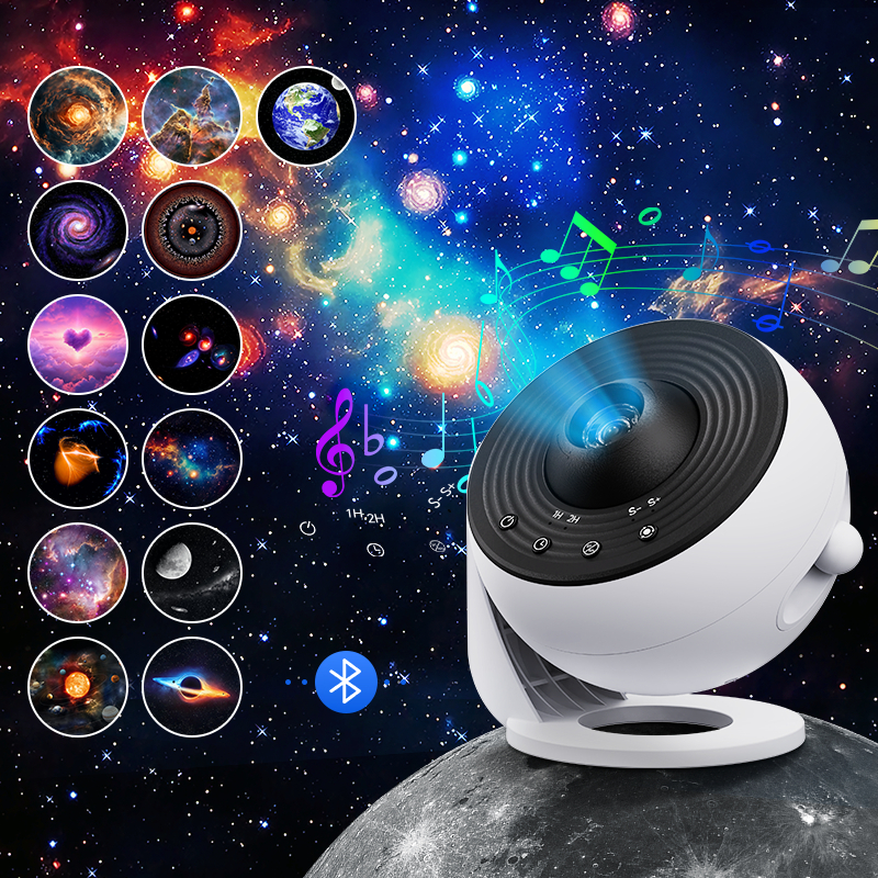 ไฟโปรเจคเตอร์ Galaxy Projector พร้อม Bluetooth Star Projector Planetarium 13 in1 สําหรับห้องนอน Auro