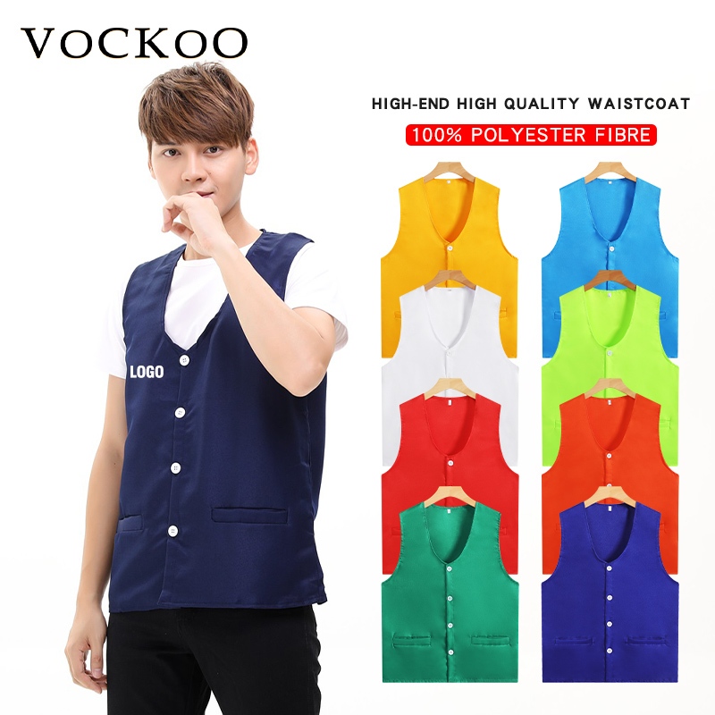 เสื้อกั๊กอาสาสมัคร ออกแบบเองได้ สวมใส่ทำงานในซูเปอร์มาร์เก็ตและห้างสรรพสินค้า