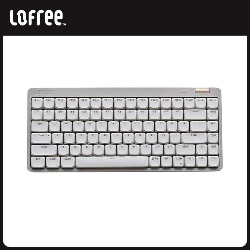 Lofree Flow Lite คีย์บอร์ดไฟแช็กและเงียบ 84 คีย์ POM สวิทช์ 2.4G บลูทูธและปะเก็นแบบมีสาย Mount Volum