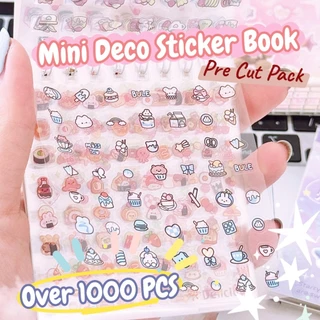 Mini Deco สติกเกอร์หนังสือ Emoji สติกเกอร์ชุดน่ารักโบว์โบว์ Journal โทรศัพท์เล็บตกแต่งสติกเกอร์กันน้ํา DIY Collage