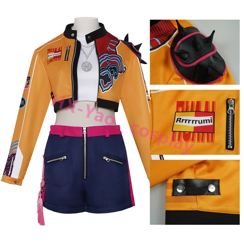 【HX-YAO】KPop Demon Hunters Rumi cosplay children's clothing HUNTR/X Member Rumi คอสเพลย์ชุดฮาโลวีน