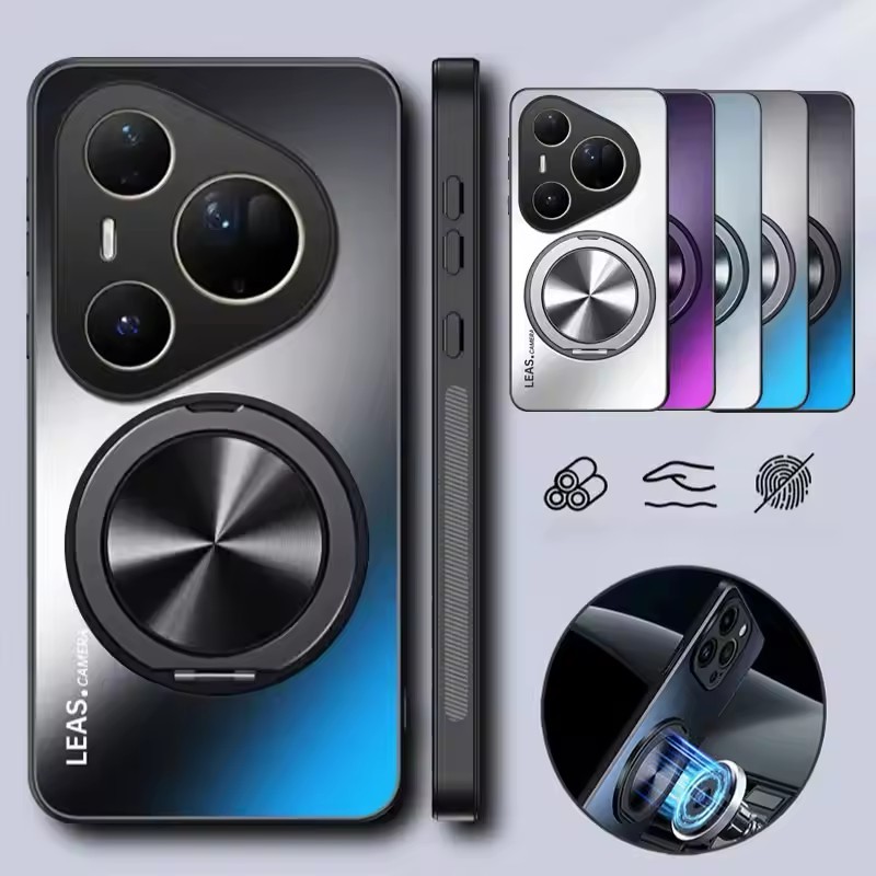 AG Matte แม่เหล็กสําหรับ HUAWEI Pura 80 70 Pro Plus 80 Ultra honor 400 (gllobal) 360 แหวนผู้ถือโลหะไ