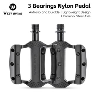 WEST BIKING แป้นเหยียบจักรยานสากล พร้อม 3 แบริ่งไนลอน กันลื่…