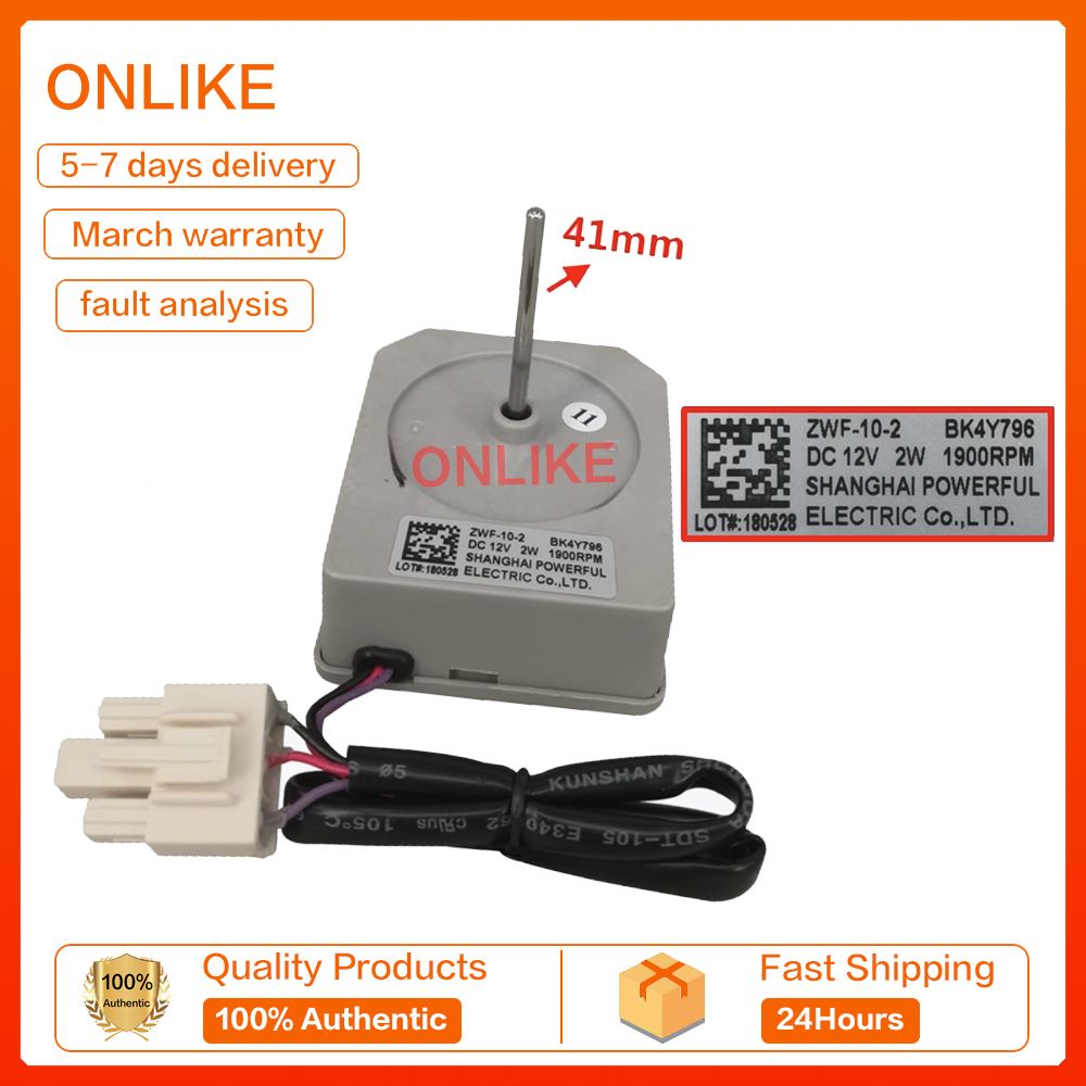 ใหม่ Midea ตู้เย็นตู้แช่แข็งพัดลมเครื่องทําความเย็นมอเตอร์อุปกรณ์เสริม ZWF-10-2 BK4Y796 DC12V 2W 190