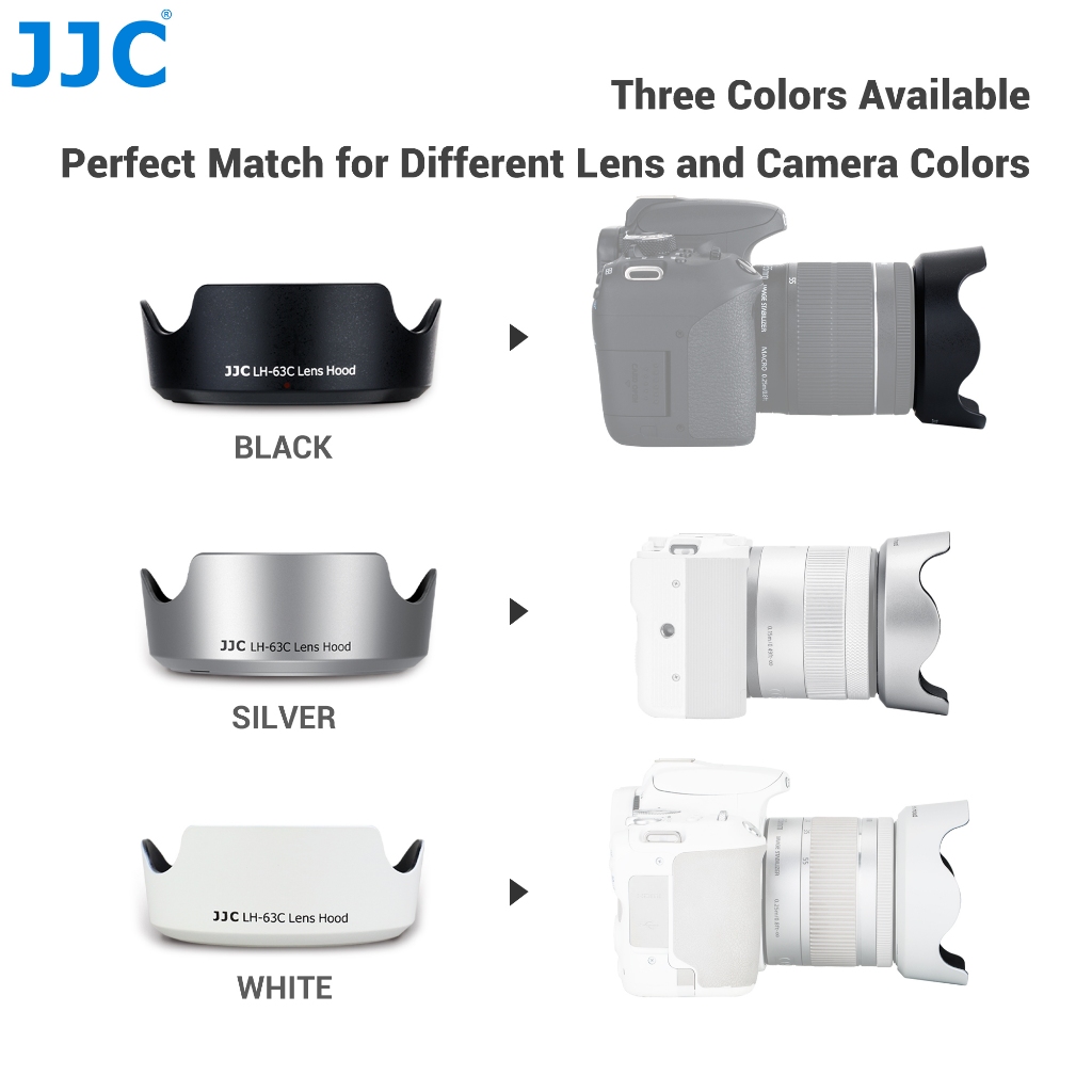 JJC Lens Hood เลนส์ฮูดแทนที่ EW-63C สำหรับเลนส์ Canon RF 24-50mm F4.5-6.3 IS STM/ EF-S 18-55mm F3.5-5.6 IS STM/ EF-S 18-55mm F4-5.6 IS STM/ RF-S 14-30mm F4-6.3 IS STM PZ - รูปที่ 3