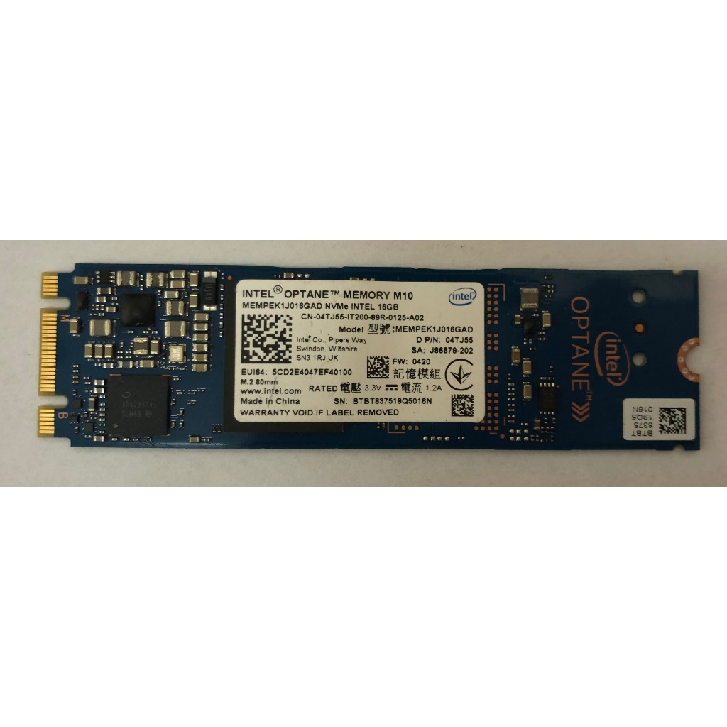 INTEL OPTANE MEMORY M10 SSD 16GB NVMe mempek1j016gad ระดับสุขภาพ 80%-100% จัดส่งแบบสุ่ม