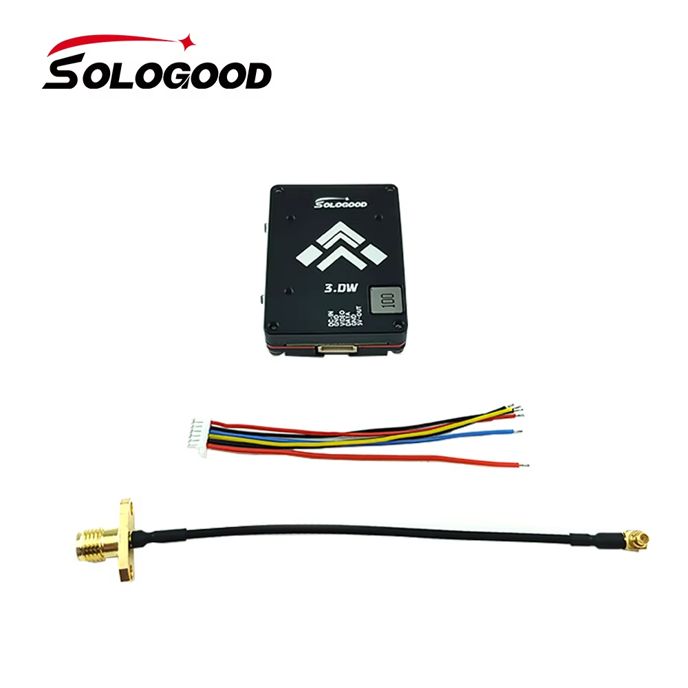 SoloGood 5.8GHz 3W V1.1 VTX เครื่องส่งสัญญาณวิดีโอ VTX 48CH 25mW/1000mW/2000mW/3000mW สําหรับยาวรัง 