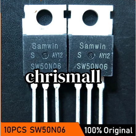 10PCS SW50N06 TO-220 50N06 TO220 50A/60V N-channel MOSFET ทรานซิสเตอร์ใหม่เดิม