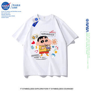 NASA เสื้อยืดชายหญิงแขนสั้น สตรีทฮิปฮอป summer เครยอนชินจัง …