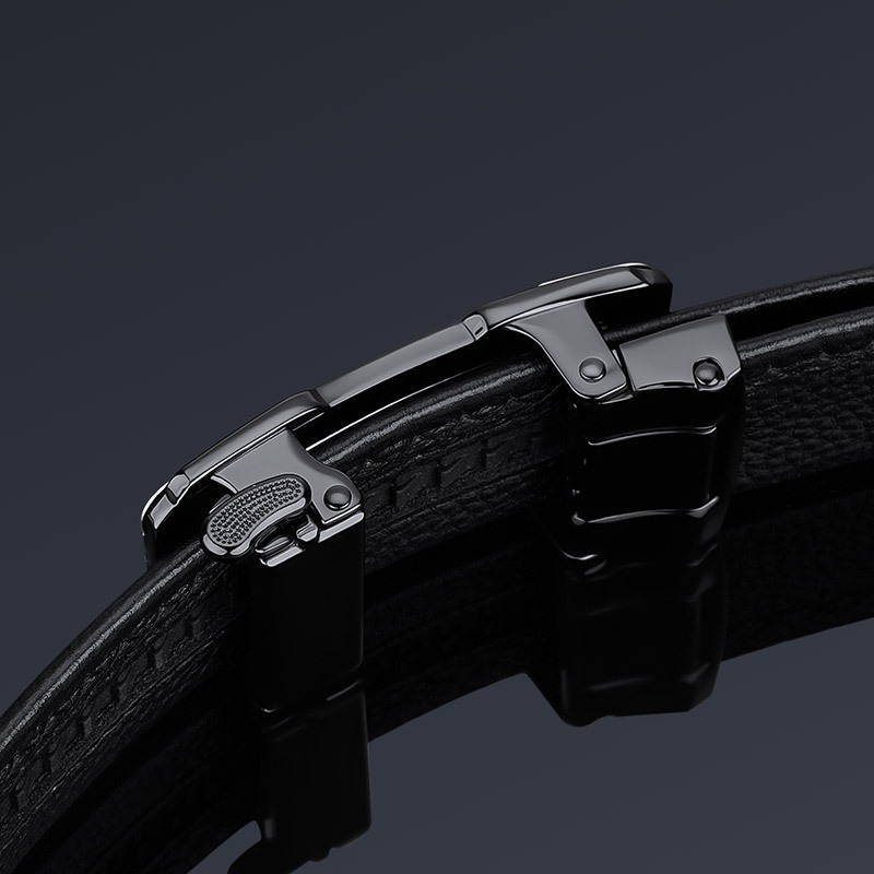 แท้ 100% William Polo เข็มขัดหนังผู้ชาย กระเป๋าอัตโนมัติพรีเมี่ยม แฟชั่นเกาหลี พร้อมกล่องของขวัญฟรี Genuine Leather Belt for Men - Automatic Buckle Korean Fashion | Free Gift Box Present - รูปที่ 4