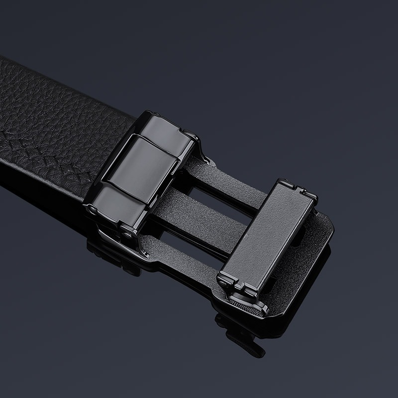 แท้ 100% William Polo เข็มขัดหนังผู้ชาย กระเป๋าอัตโนมัติพรีเมี่ยม แฟชั่นเกาหลี พร้อมกล่องของขวัญฟรี Genuine Leather Belt for Men - Automatic Buckle Korean Fashion | Free Gift Box Present - รูปที่ 6