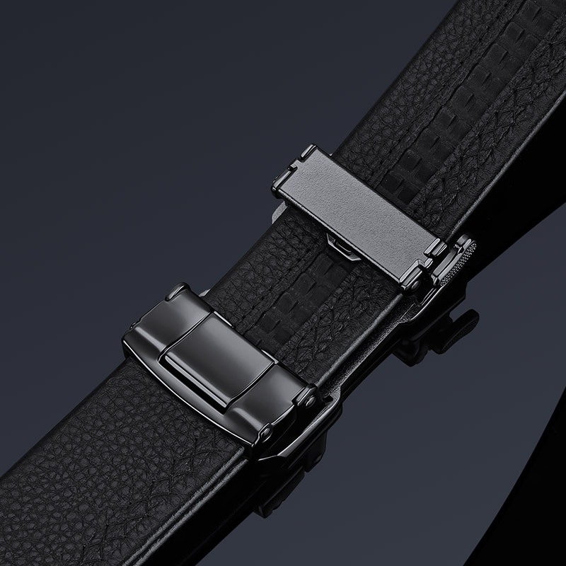 แท้ 100% William Polo เข็มขัดหนังผู้ชาย กระเป๋าอัตโนมัติพรีเมี่ยม แฟชั่นเกาหลี พร้อมกล่องของขวัญฟรี Genuine Leather Belt for Men - Automatic Buckle Korean Fashion | Free Gift Box Present - รูปที่ 5