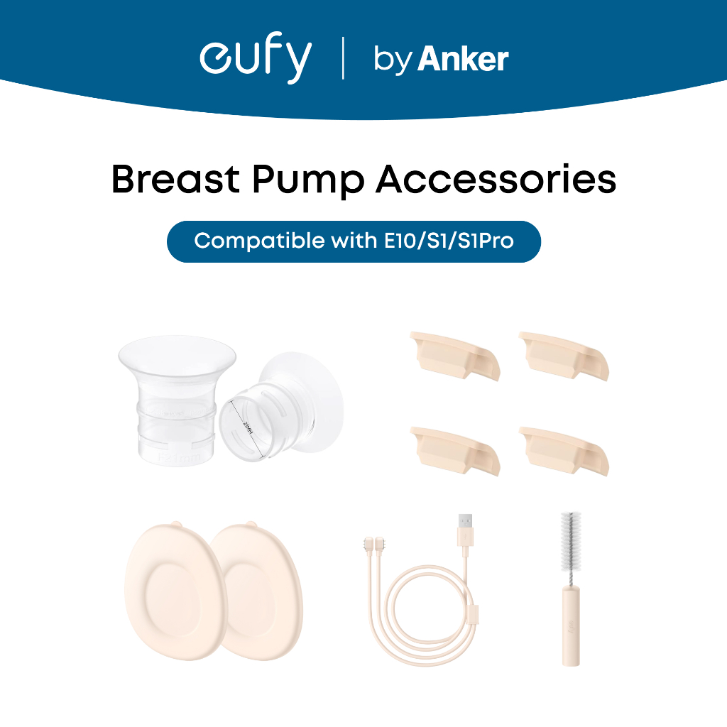 ANKER eufy อุปกรณ์เสริมสําหรับ eufy S1/E20 เครื่องปั๊มนม, อะไหล่ทดแทนฝาครอบกันฝุ่นเดิม, ใส่, ฝาพวย, 
