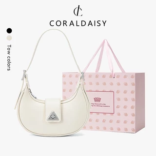 CORALDISY 2025 ใหม่ กระเป๋าสะพายข้าง กระเป๋าสะพายไหล่ แฟชั่น กระเป๋าทรงครึ่งวงกลม ผู้หญิง