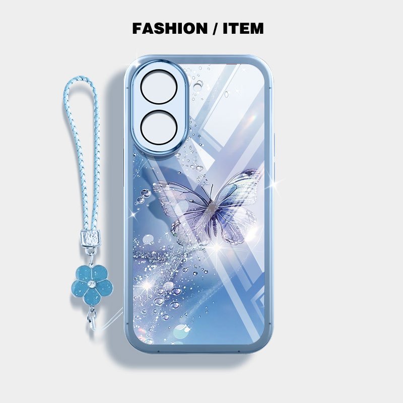 YBD Clearเคสโทรศัพท์สําหรับRedmi A5 4G Turbo 4 Pro Xiaomi POCO F7 5G POCO C71 เพชรหักผีเสื้อซิลิโคนอ่อนนุ่มเลนส์ป้องกันมาพร้อมกับส่งเชือกเส้นเล็ก