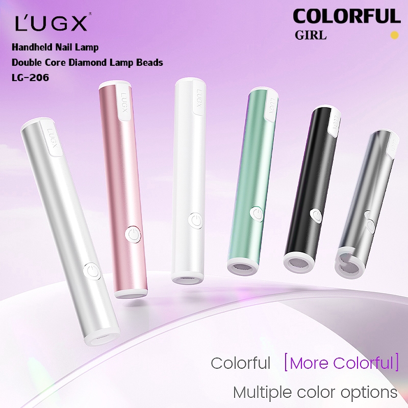 L’UGX LG-206 เครื่องอบเล็บพกพาไร้สาย 3W | หลอดไฟเพชรคู่ 500mAh | ไฟฉายอบเล็บ มือถือพกพา น้ำหนักเบา สีสวยจับถนัดมือ ชาร์จแม่เหล็ก มี 6 สี พร้อมส่งจากไทย