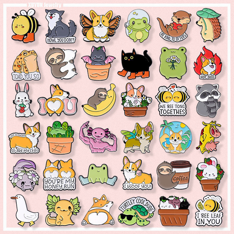 100 รูปแบบน่ารัก คาปิบาระ เคลือบเข็มกลัดการ์ตูนสัตว์ป้ายโลหะขายร้อน คาปิบาระ ออกแบบ หมุด อุปกรณ์เสริมเครื่องประดับของขวัญ
