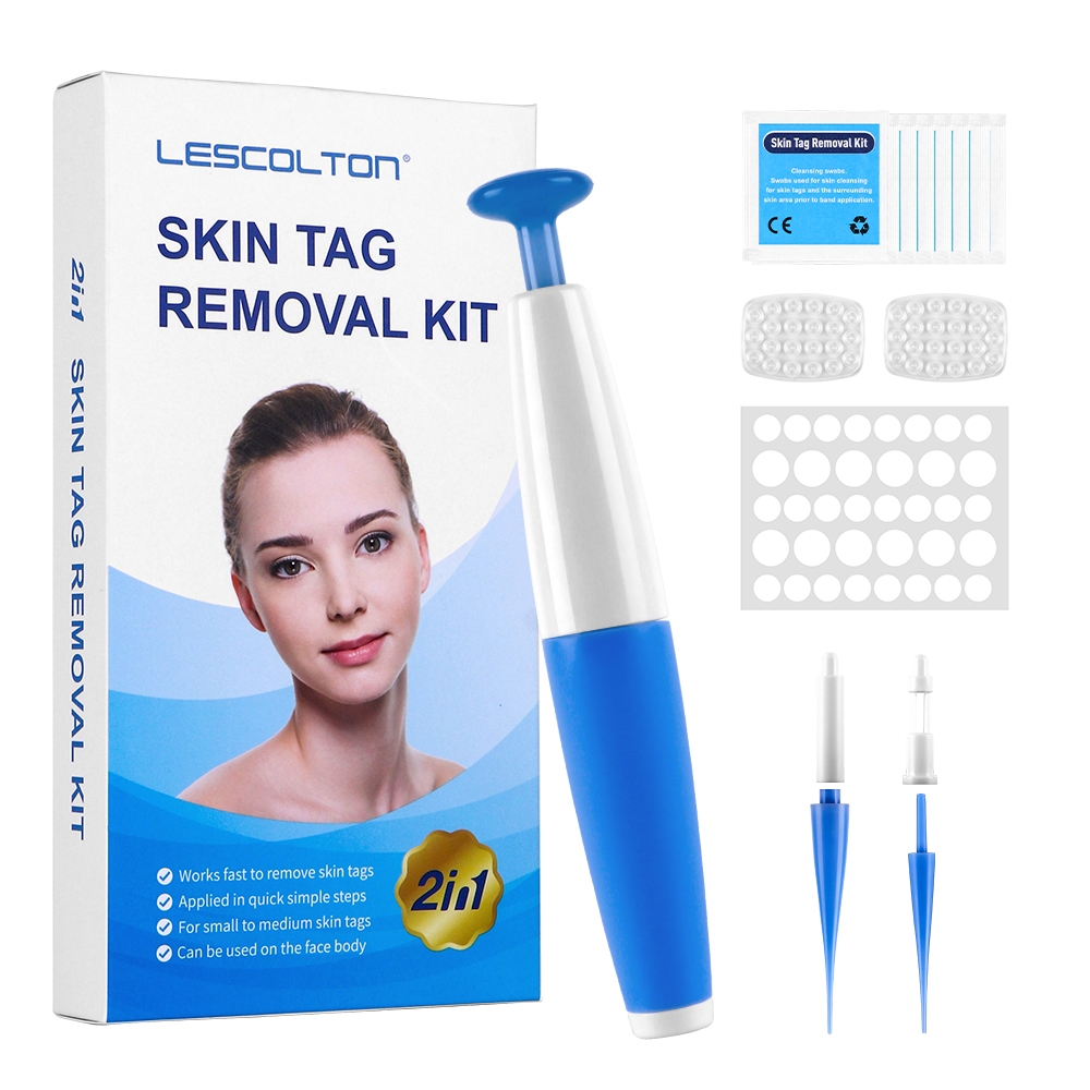 2 In1 ไม่เจ็บปวด Auto Skin Tag Mole Wart Removal Kit เครื่องมือทําความสะอาด Face Body Wart Dot Treat