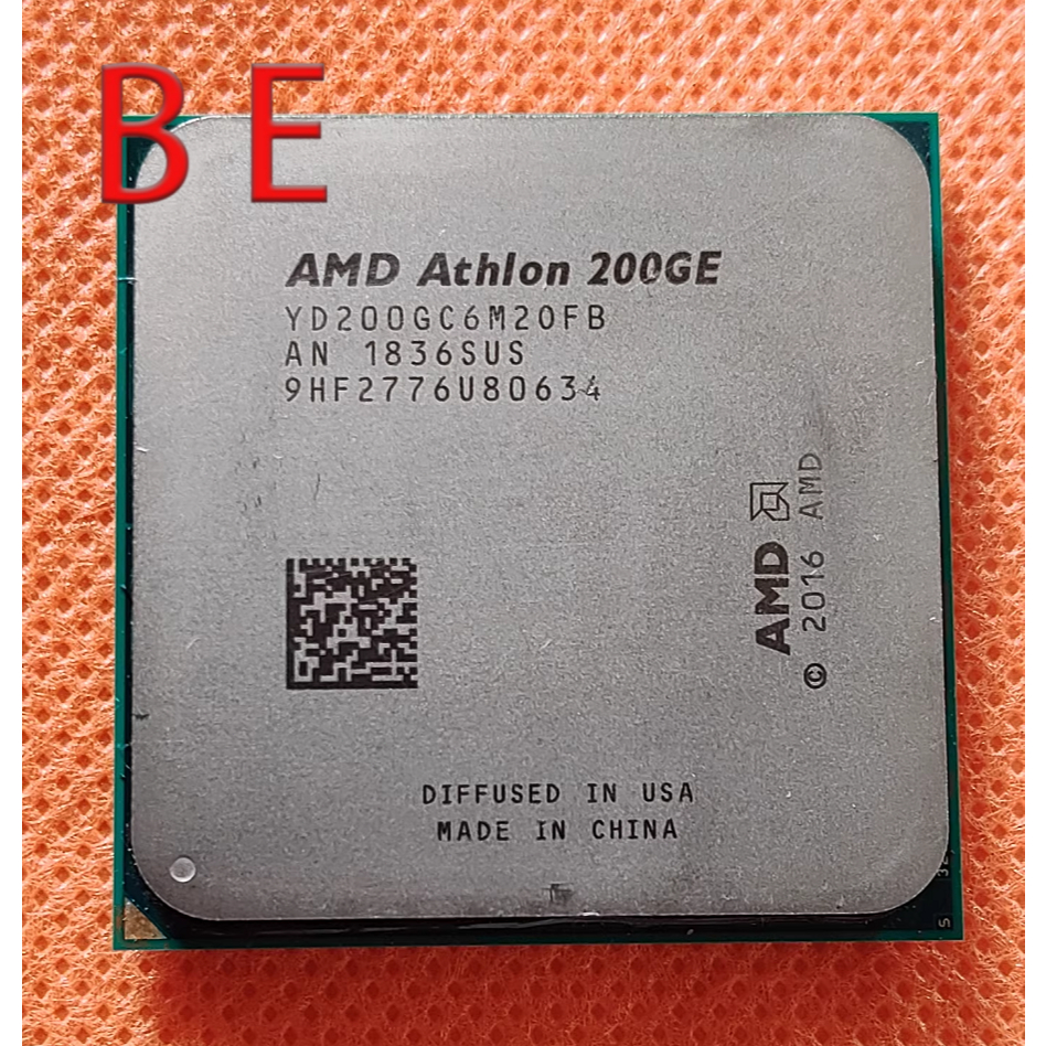 Athlon 200GE AM4 ซ็อกเก็ตเดสก์ท็อป CPU โปรเซสเซอร์ 2-Core 3.2GHz 4 ด้าย YD200GC6FBBOX