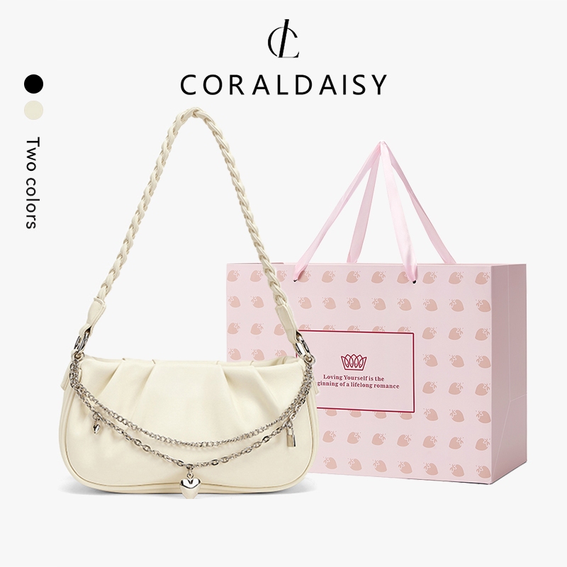 CORALDAISY bag กระเป๋าสะพายข้าง กระเป๋าผู้หญิง สไตล์เกาหลี กระเป๋าสะพายไหล่ กระเป๋า กระเป๋าโซ่