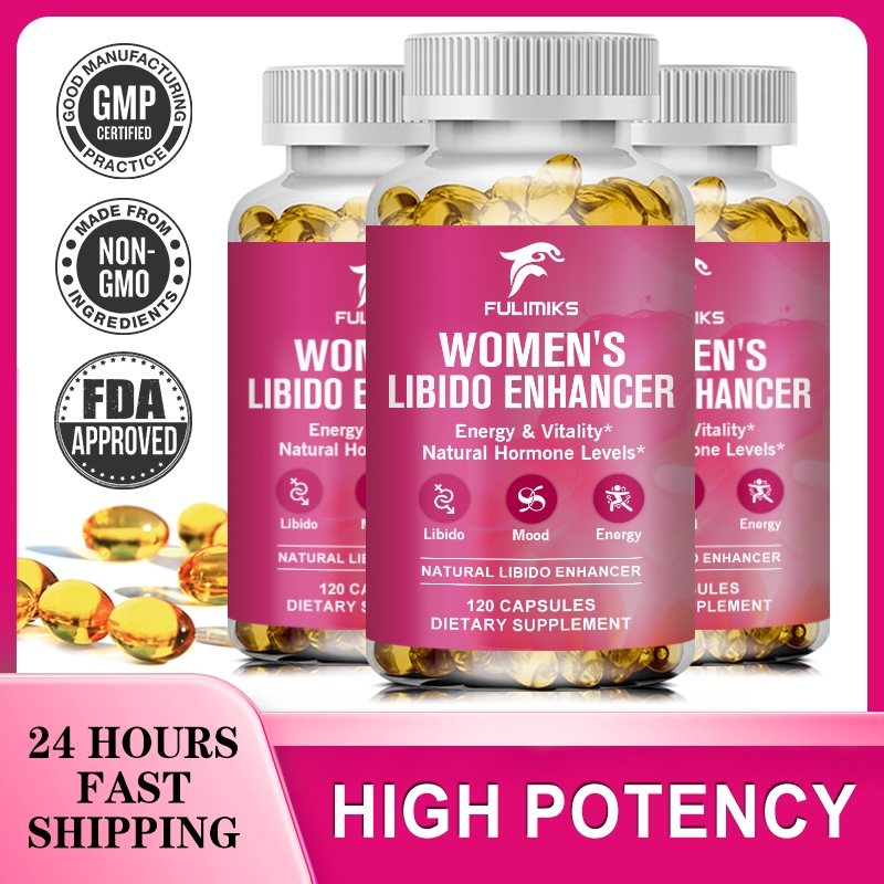Fulimiks ผู้หญิง Libido Enhancer แคปซูล, สังกะสี Tribulus Terrestris Horny Goat Weed Tongkat & L-Arginine สําหรับเพิ่ม Libido ปรับปรุงอารมณ์และคืนความสมดุลฮอร์โมน