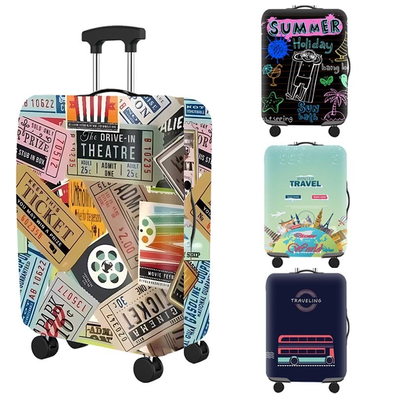 กันฝุ่นผ้าคลุมกระเป๋าเดินทางผ้ายืด กันฝุ่น กันรอย สำหรับขนาด 18-32นิ้ว Luggage Cover