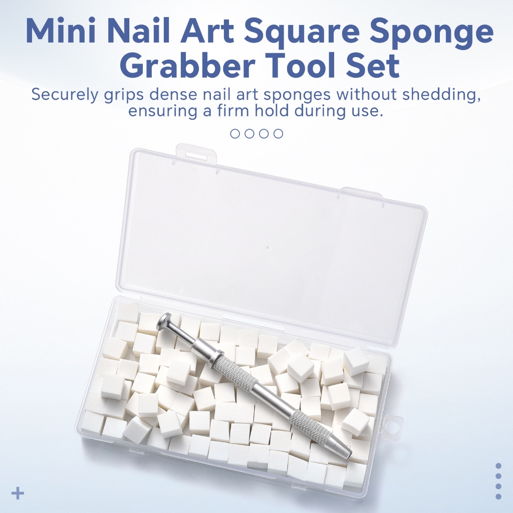 KADS Miini เล็บสแควร์ฟองน้ํา Grabber ชุดเครื่องมือ 100 ชิ้นมินิฟองน้ําปากการอยขีดข่วนสําหรับเล็บออกแบบ Gradient Diffusion