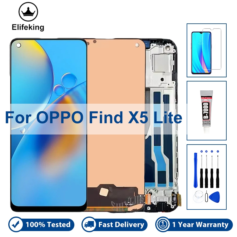 6.43 LCD สําหรับ OPPO ค้นหา X5 Lite CPH2371 OnePlus Nord CE 2 5G IV2201 จอแสดงผล Touch Screen Digiti