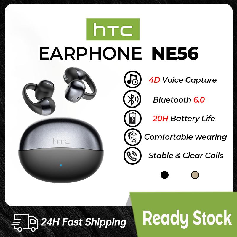 HTC NE56 หูฟังบลูทูธ 360° Spatial Sound IPX5 ที่ครอบหูกันน้ํา EarBud Latency ต่ํา