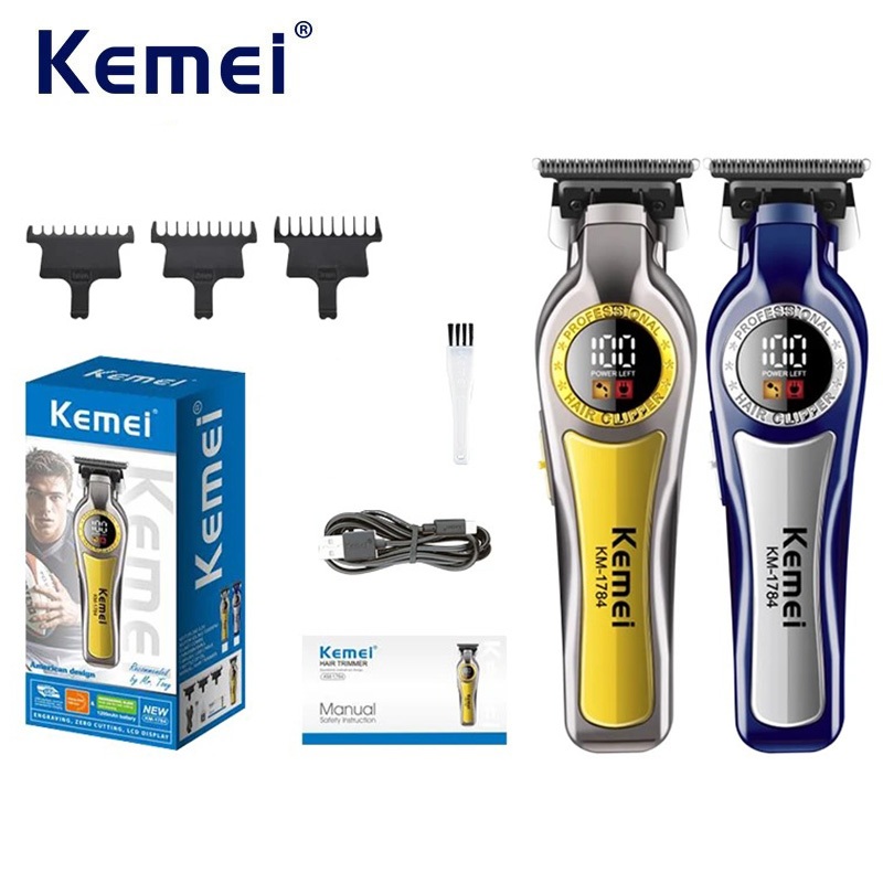 Kemei Cordless Zero Gapped Trimmer, ชาร์จ Professional Edger สําหรับผู้ชายตัดผมและเครากรูมมิ่ง