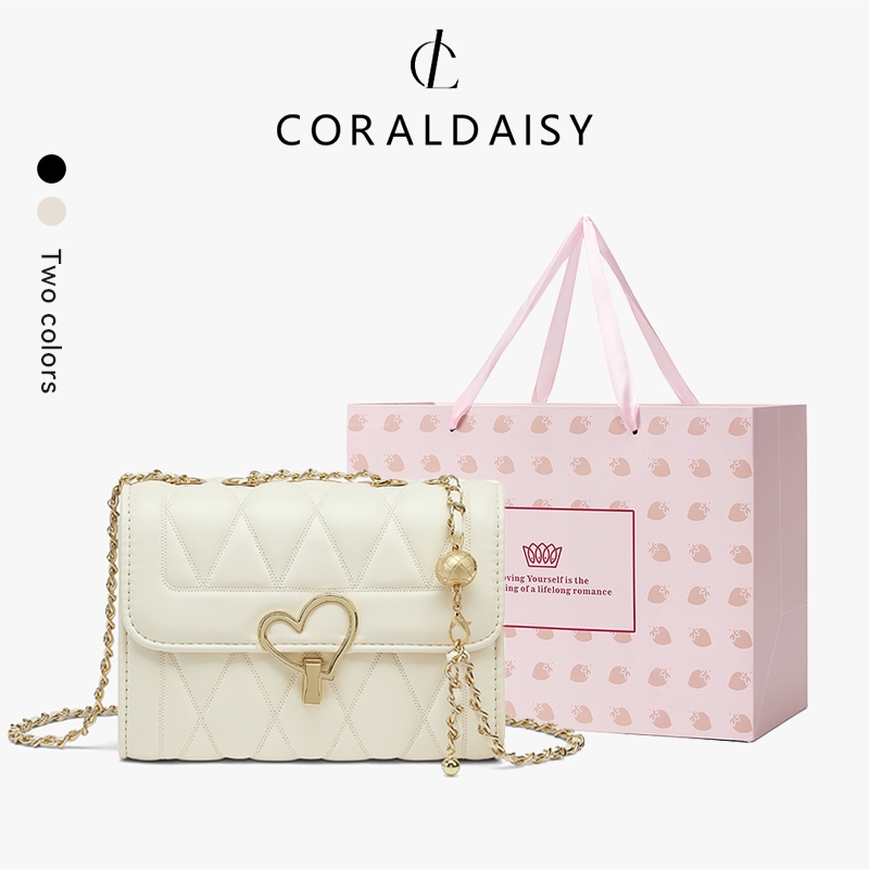 CORALDAISY bag กระเป๋าใหม่ กระเป๋าสะพายข้างผู้หญิง กระเป๋าสายโซ่ กระเป๋าสะพายข้าง กระเป๋าผู้หญิง