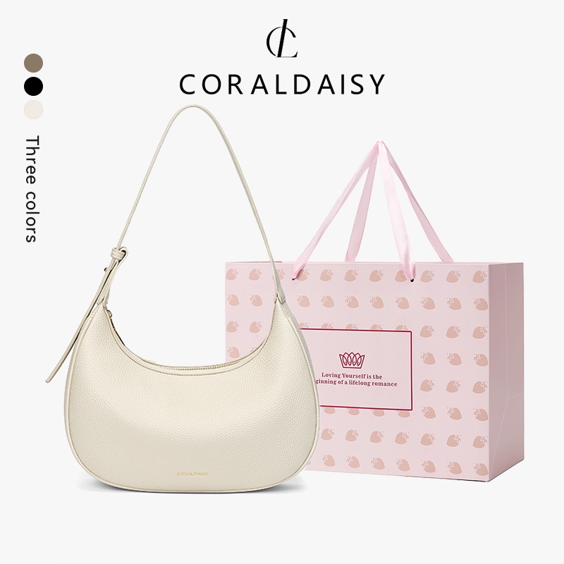 CORALDAISY bag กระเป๋าสะพายข้าง กระเป๋าผู้หญิง กระเป๋า สไตล์เกาหลีสะพายข้าง ถุงรูปพระจันทร์เสี้ยว