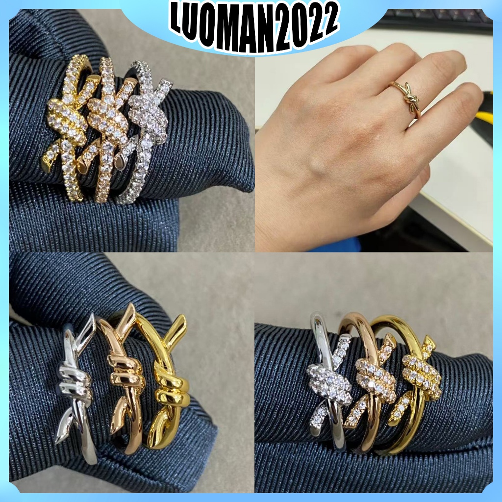 แหวนสุภาพสตรียกระดับด้วยการออกแบบโบว์และประดับด้วยเพชร