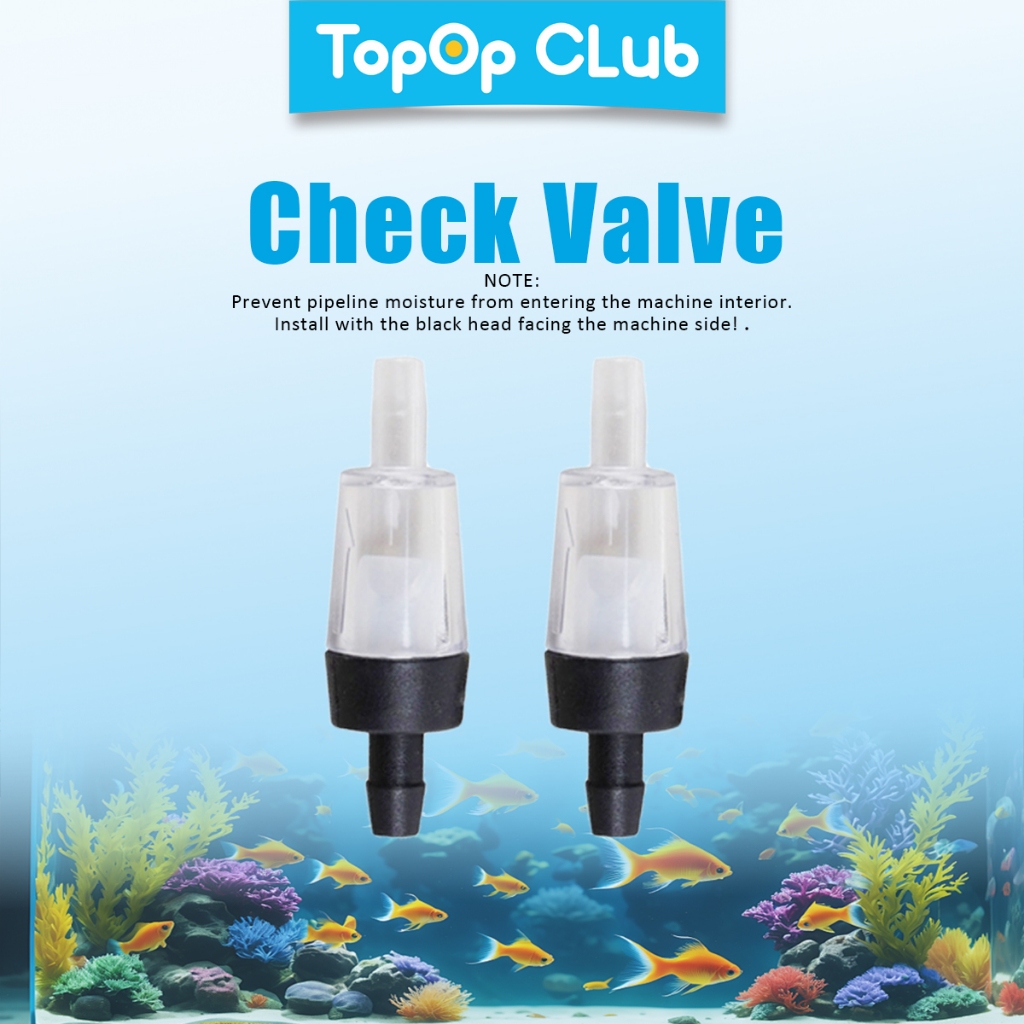 TOPOP ตู้ปลาเครื่องเติมอากาศปั๊ม Tracheal Check Valve Aquarium อุปกรณ์เสริม