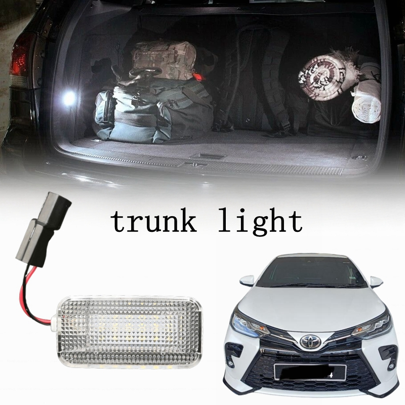 1PCS กระเป๋าเดินทางกระเป๋าเดินทางไฟ LED สำหรับ Toyota Corolla CROSS 2022-2025 Corolla E210 2019-2025 Yaris VIOS 2023-2025 สีขาว Ultra Bright Light yaris VIOS อุปกรณ์เสริม