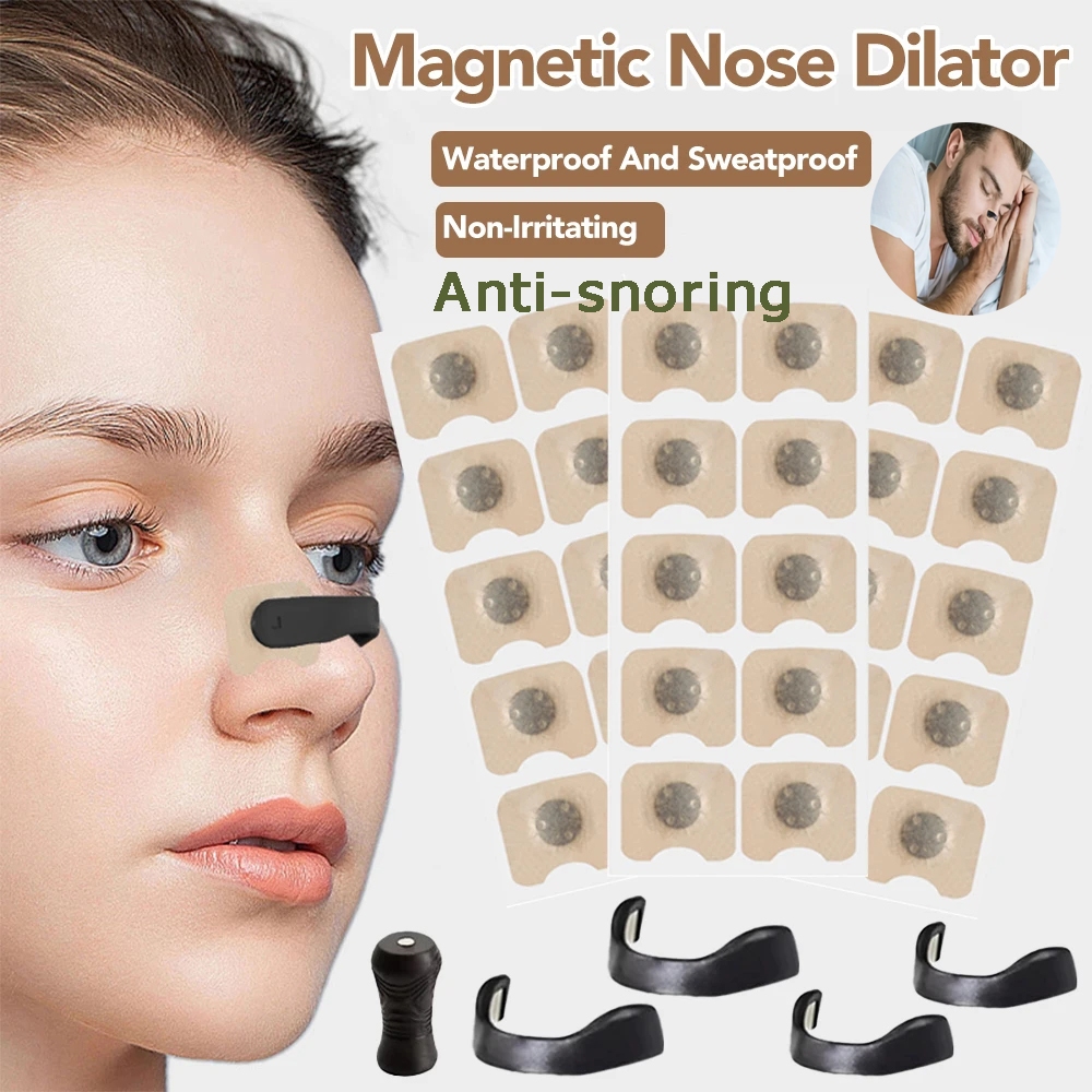 Anti-snoring Nasal Strips Intake Breathing Nasal Strip Starter Kit Boost Oxygen ลดการนอนกรน Magnetic