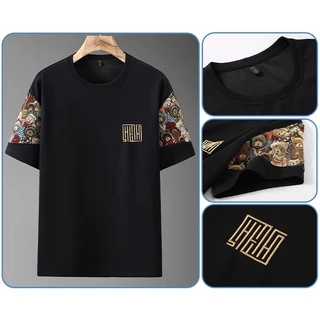 M-5XL ไซส์ใหญ่ ชุดเซ็ทผู้ชาย ใส่หน้าร้อน แห้งเร็ว เทรนด์แฟชั่น เสื้อเชิ้ตผู้ชาย+กางเกงขาสั้นผู้ชาย ชุดสองชิ้น