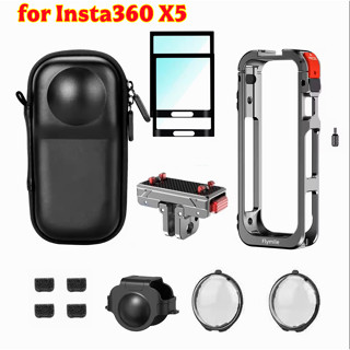 Flymile X5 กรงโลหะป้องกันกรณีกรง PU กระเป๋าสําหรับ Insta360 …
